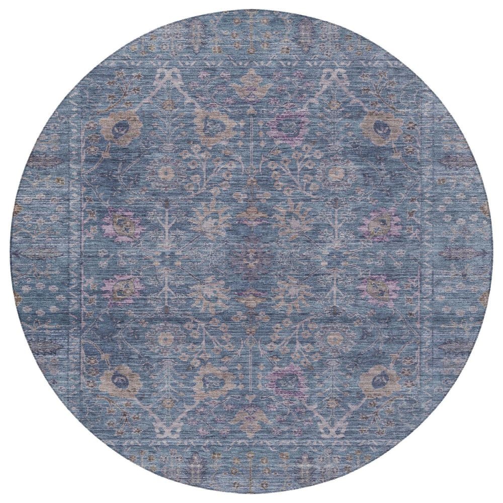 Dalyn Rug Company Solace SL9 8" Round Denim Area Rug, , large