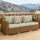 Hearth and Haven Outdoor Sofa with Cushions and Natural Wicker in Light Gray, , large