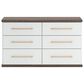 Ashley Kendanport Queen Upholstered Bed with Dresser and Nightstand in Brown and White, , large