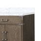 Lexora Home Laurel 80" Double Bathroom Vanity in Grey Oak with White Carrara Marble Top and Rectangular Sinks, , large