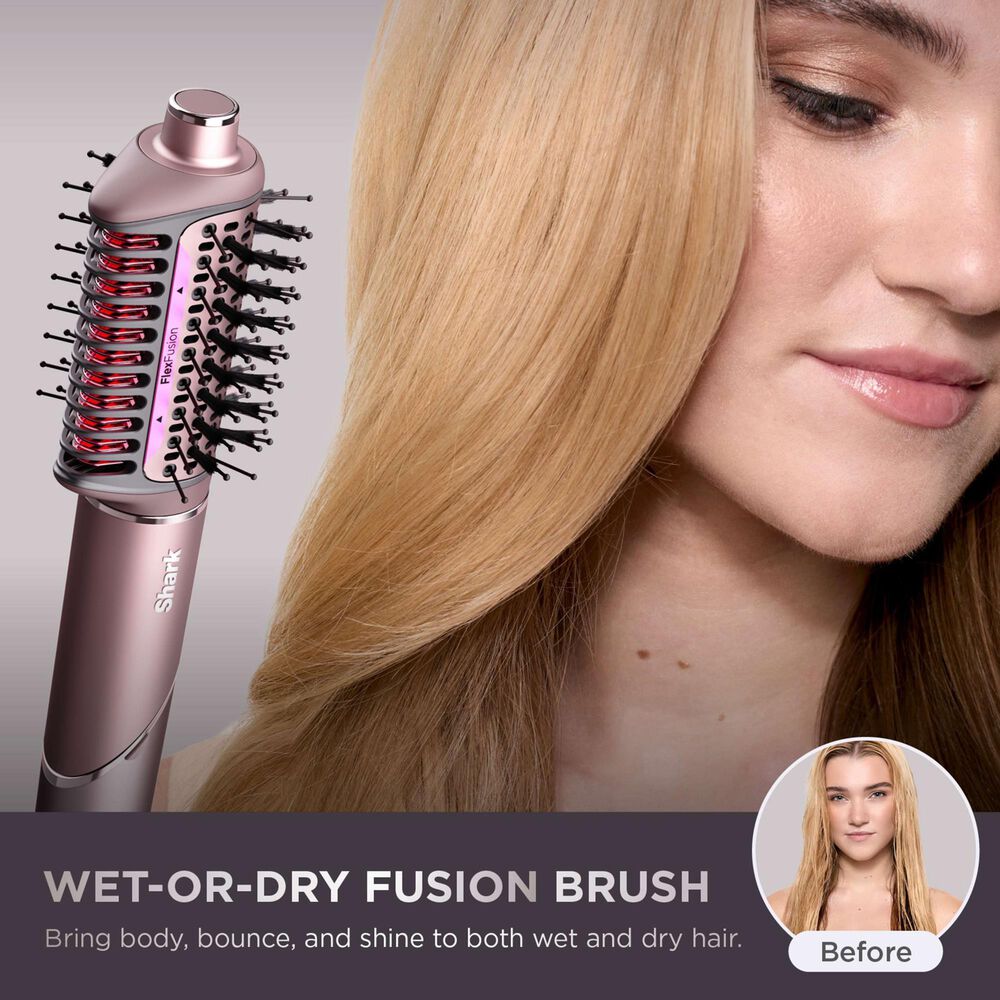 Shark FlexFusion 5 in 1 Air Styler Straightener and Brush Set in Cosmic Blush, , large