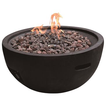 Elementi Fire Jefferson Round Natural Gas Fire Table in Black, , large