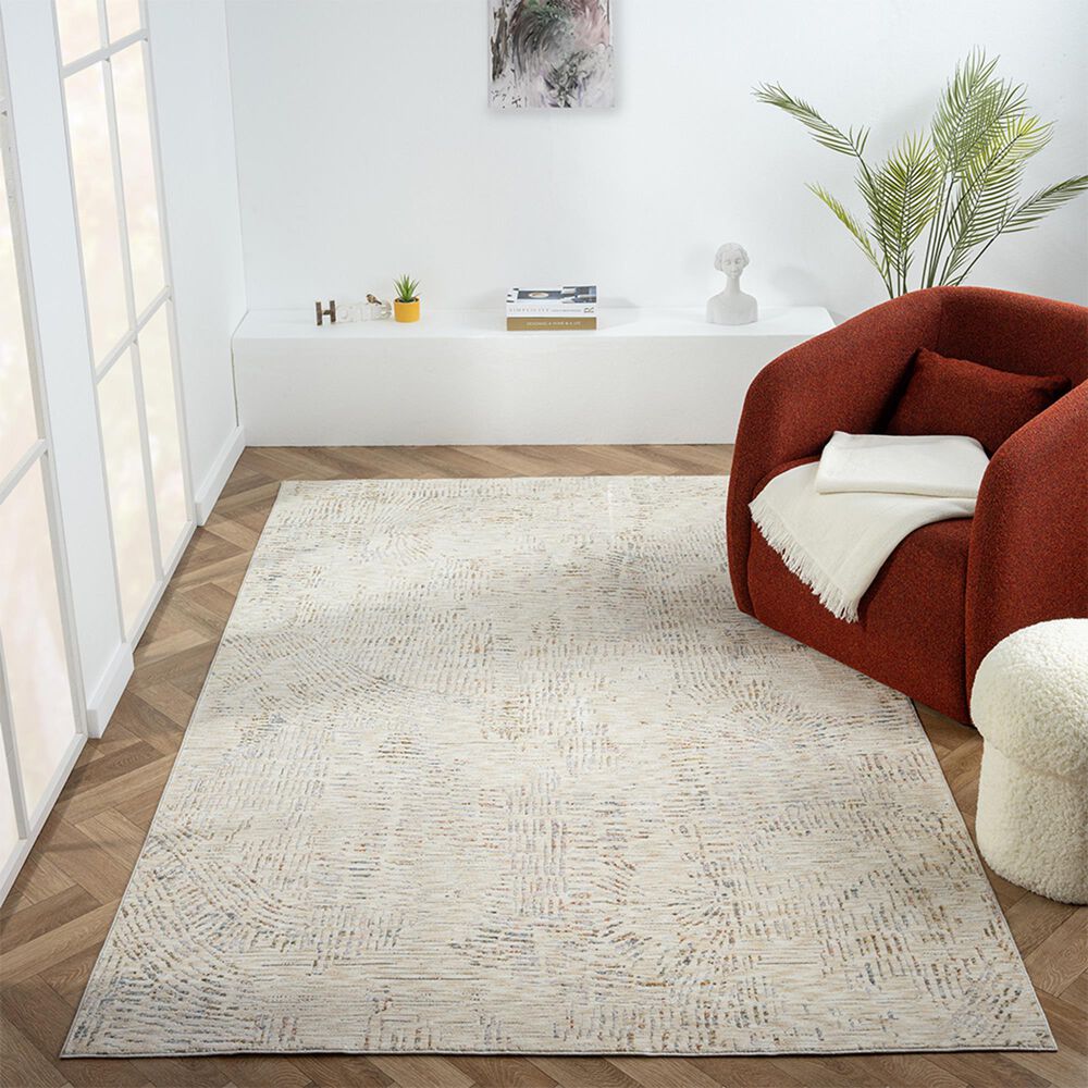 L&amp;R Resources Allure Light Gray and Ivory 10&#39; x 14&#39; Area Rug, , large