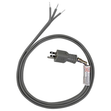 Petra Industries Inc 15-Amp Grounded Straight Plug Head Power Supply Cord, 6ft;, , large