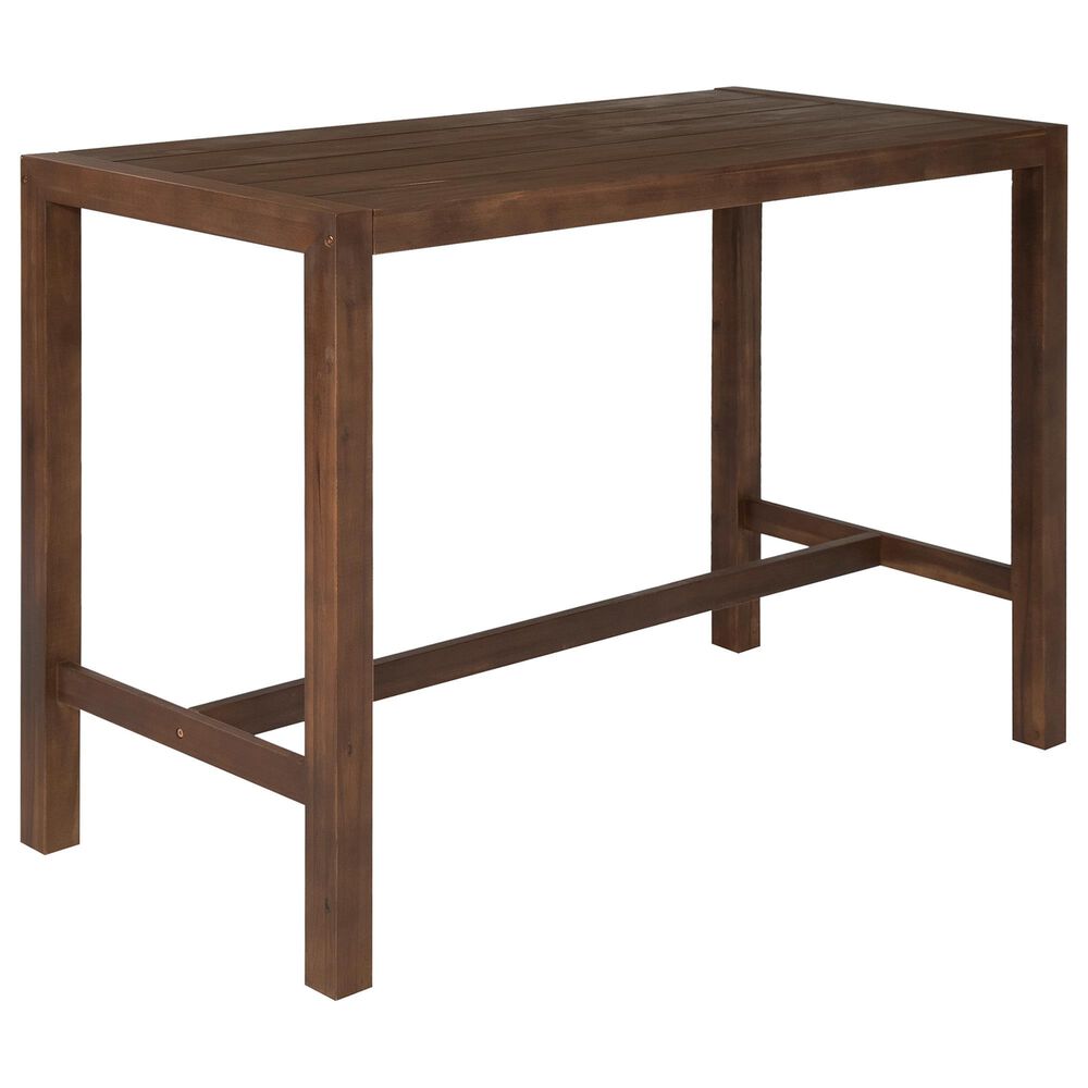 HOMLUX 5-Piece Patio Bar Set with 52" Rectangular Mocha Table in Beige, , large