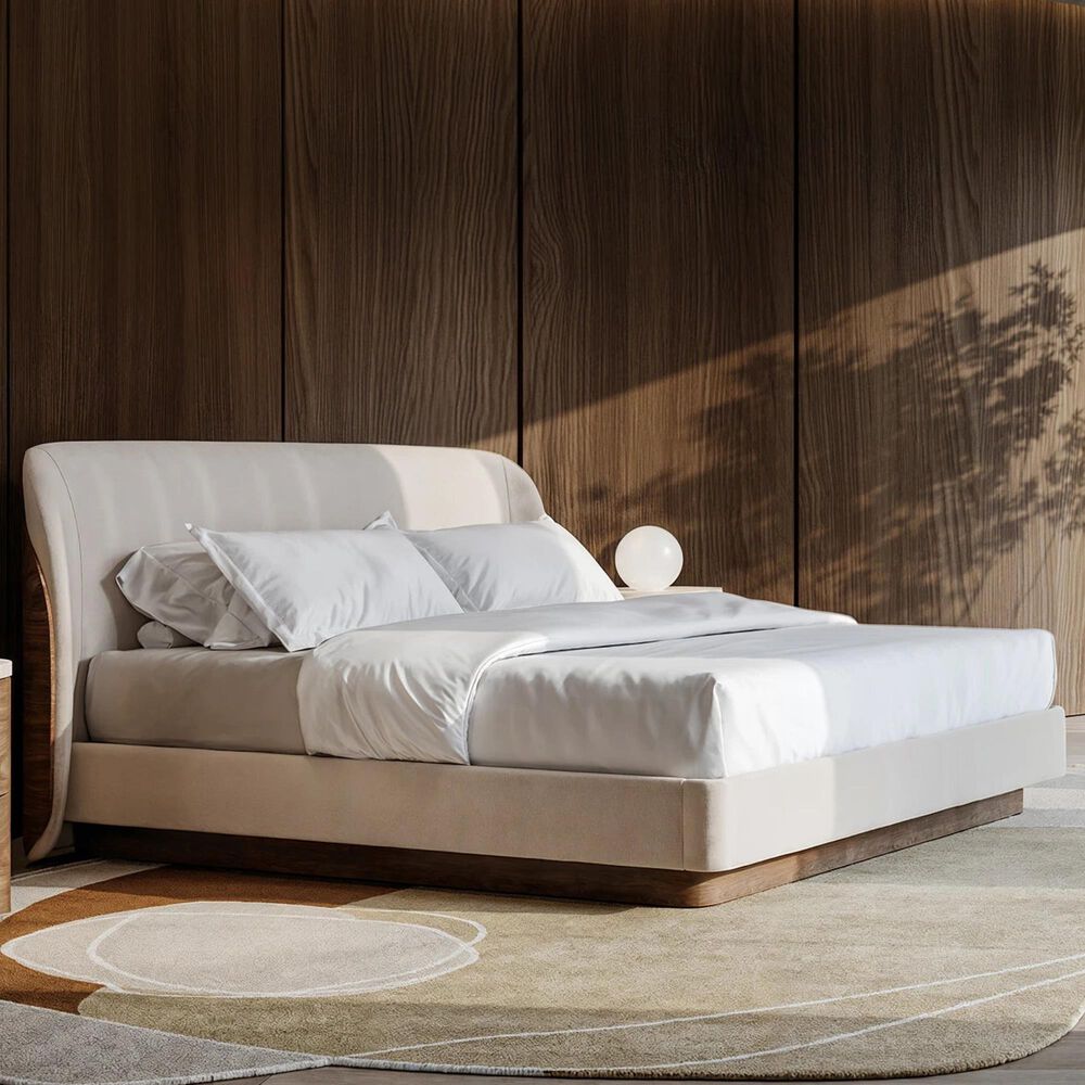 Caracole Fleur Queen Upholstered Bed in Porcini, , large