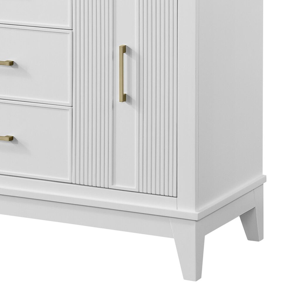 37B Fenwick 48" Single Bathroom Vanity in Bright White with Glossy White Composite Stone Top and Backsplash, , large