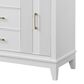 37B Fenwick 48" Single Bathroom Vanity in Bright White with Glossy White Composite Stone Top and Backsplash, , large