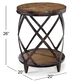Nicolette Home Pinebrook Round Accent End Table in Natural Pine, , large