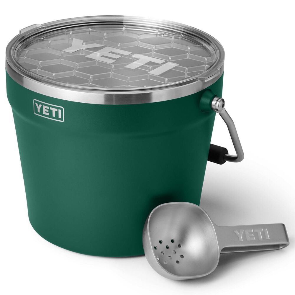YETI Rambler Beverage Bucket with Lid in Black Forest Green, , large