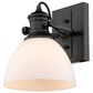 Golden Lighting Hines 1-Light Semi-Flush in Matte Black, , large