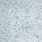 Safavieh Micro-Loop MLP504M 7" Round Light Blue and Ivory Area Rug, , large