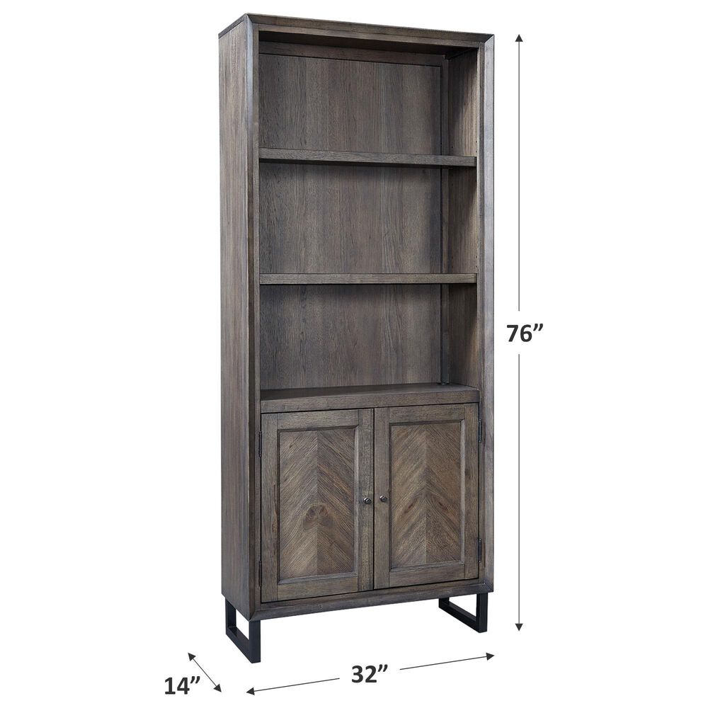 Riva Ridge Harper Point Door Bookcase in Fossil, , large