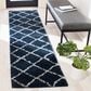 Safavieh August Shag 2"2" x 9" Navy and Ivory Runner, , large