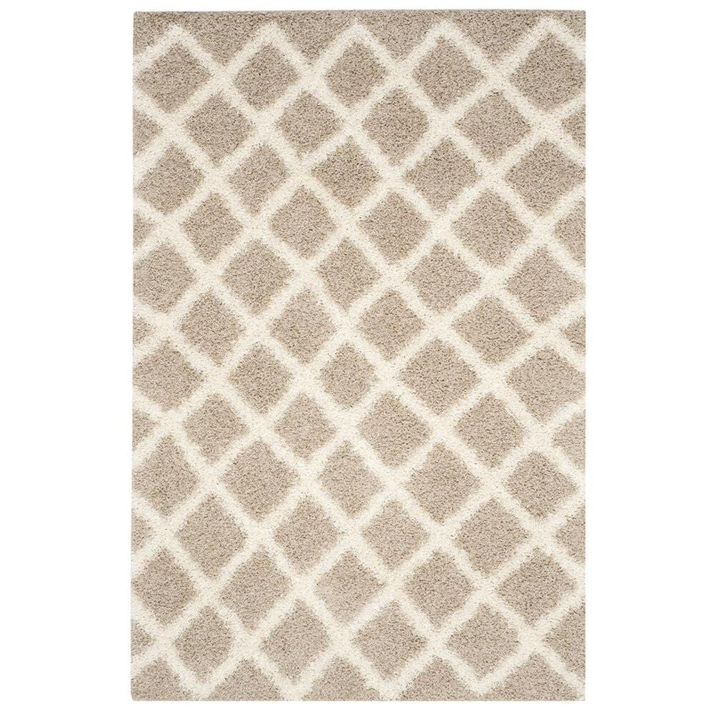 Safavieh Dallas Shag SGD258D-5 5&#39;1&quot; x 7&#39;6&quot; Beige/Ivory Area Rug, , large