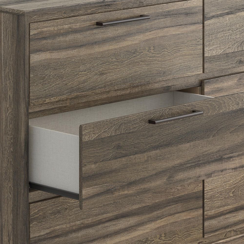 Ashley Elbrim 3-Piece Full Panel Bedroom Set in Weathered Brown, , large