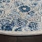 Safavieh Martha Stewart Floral 8" Round Cream and Blue Area Rug, , large