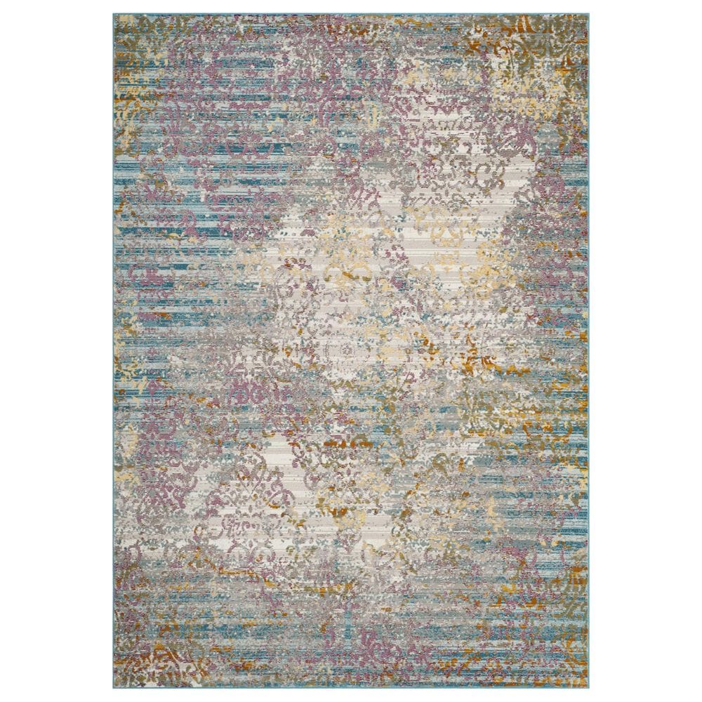 Safavieh Aria Damask 5"1" x 7"6" Cream and Multicolor Area Rug, , large