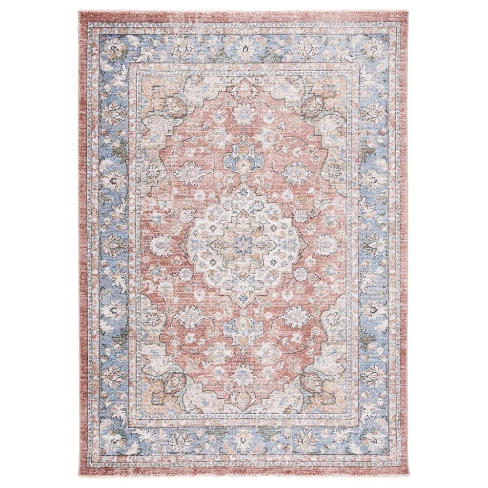 Safavieh Jasmine JSM317P 8" x 10" Rust and Blue Area Rug, , large