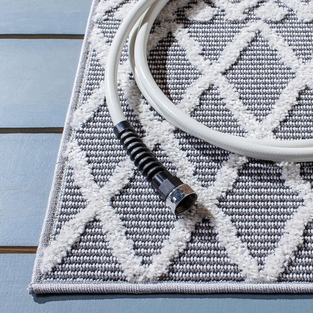 Safavieh Cabana CBN652A 8&#39; Square Ivory and Grey Area Performance Rug, , large