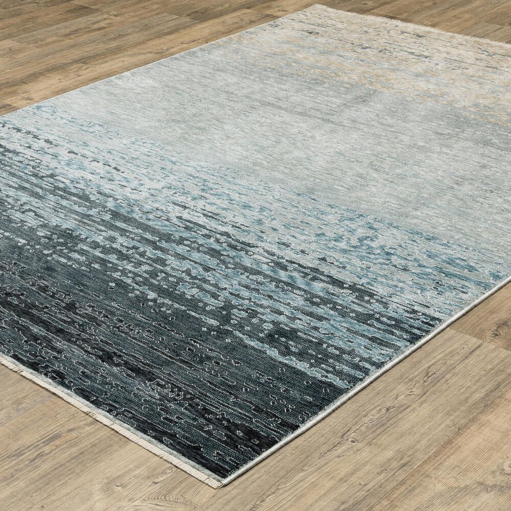 Oriental Weavers Echo Blue and Beige 3&#39;3&quot; x 5&#39; Area Rug, , large