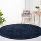 Safavieh August Shag AUG553M 6"7" Round Navy Area Rug, , large
