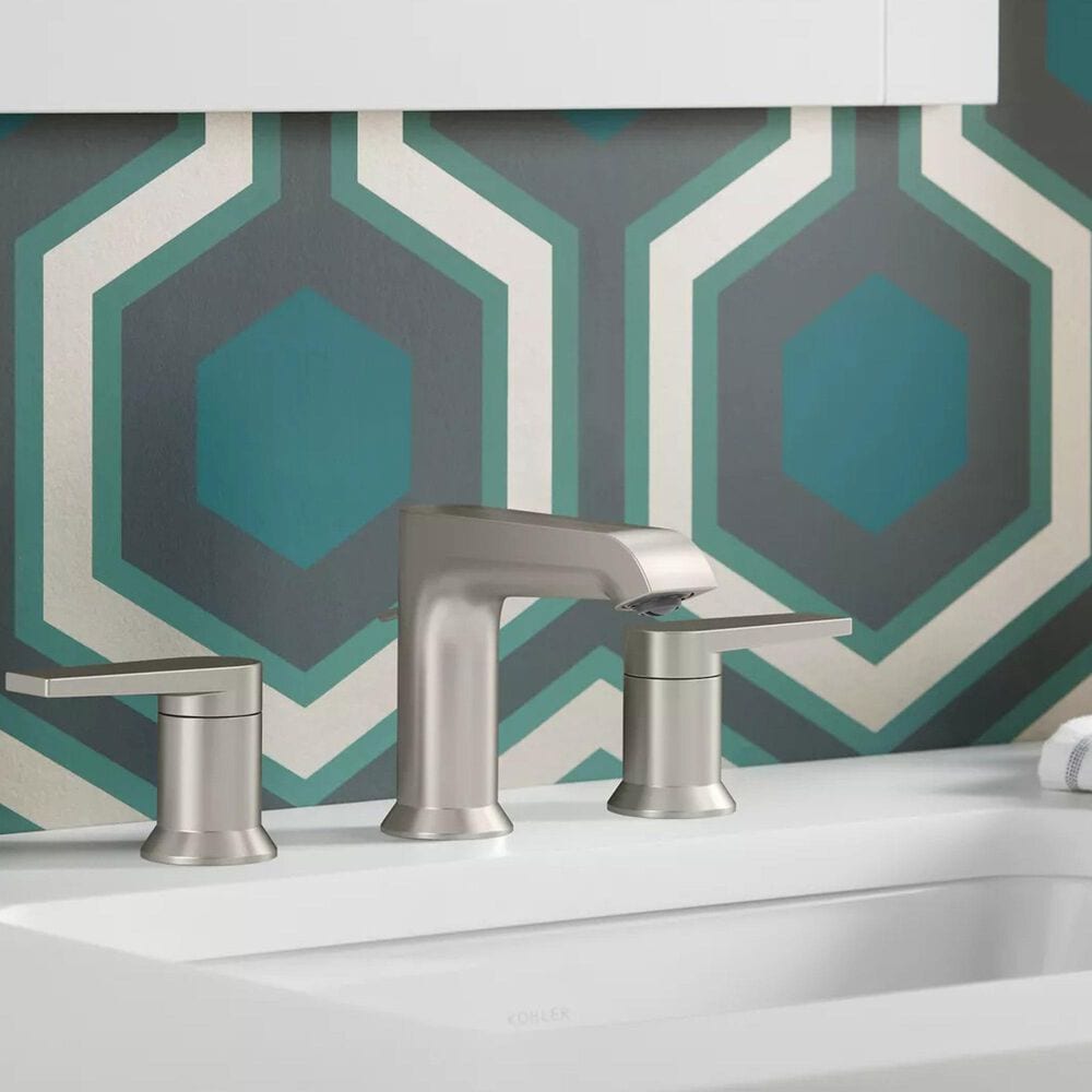 Kohler Hint Widespread Bathroom Sink Faucet in Vibrant Brushed Nickel, , large
