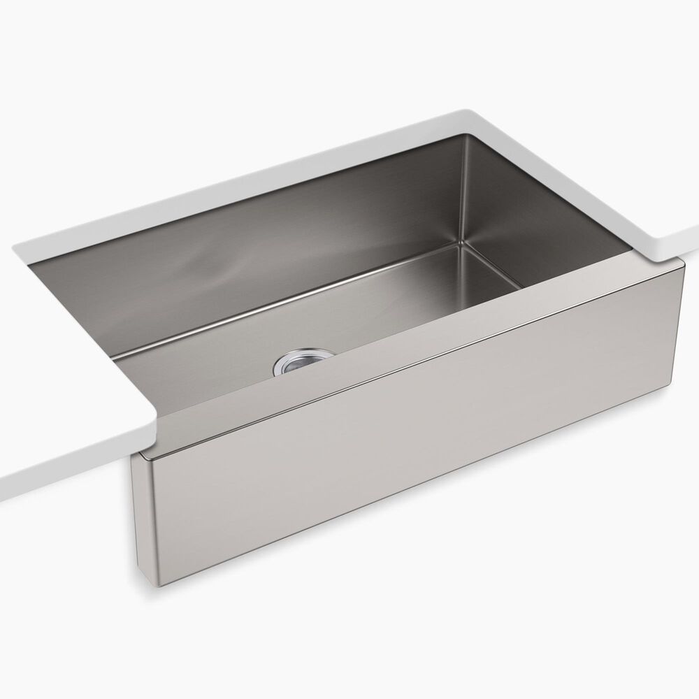 Kohler Strive 35.5" Single Bowl Farmhouse Kitchen Sinks in Stainless Steel, , large