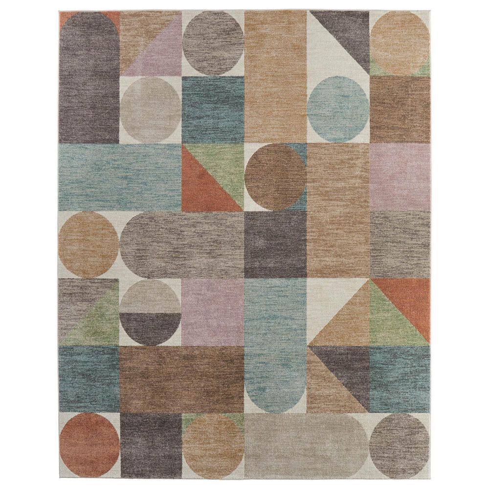 Feizy Eden Geometric Multicolor 7"9" x 10" Area Rug, , large