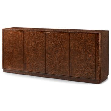Theodore Alexander Kesden Sideboard in Pyramid Brown and Satin Brass, , large