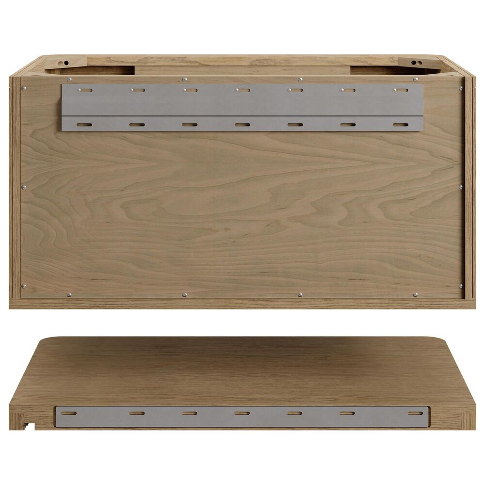 James Martin Allamari 36" Single Bathroom Vanity in Dune Mist with 3 cm Siberian Silestone Top and Rectangular Sink, , large