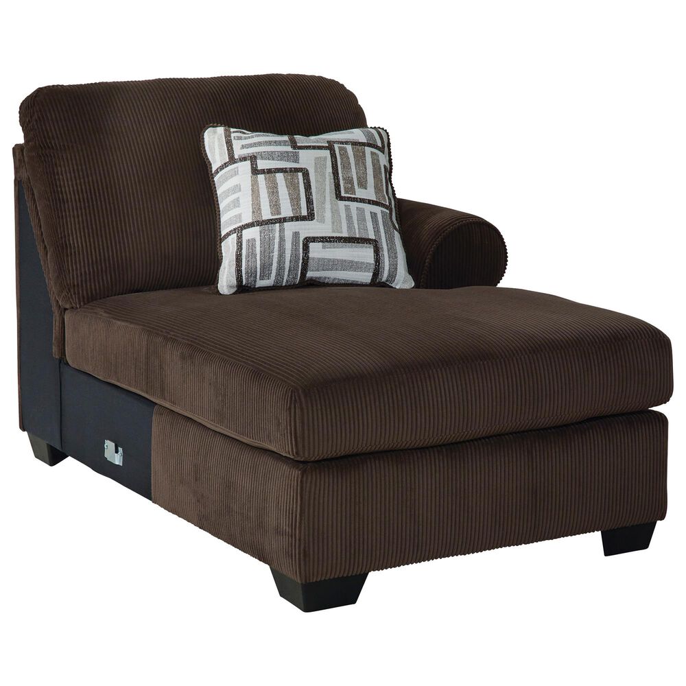 ASHLEY Kimlee 3-Piece Stationary Right Arm Facing Sectional with Chaise in Chocolate, , large