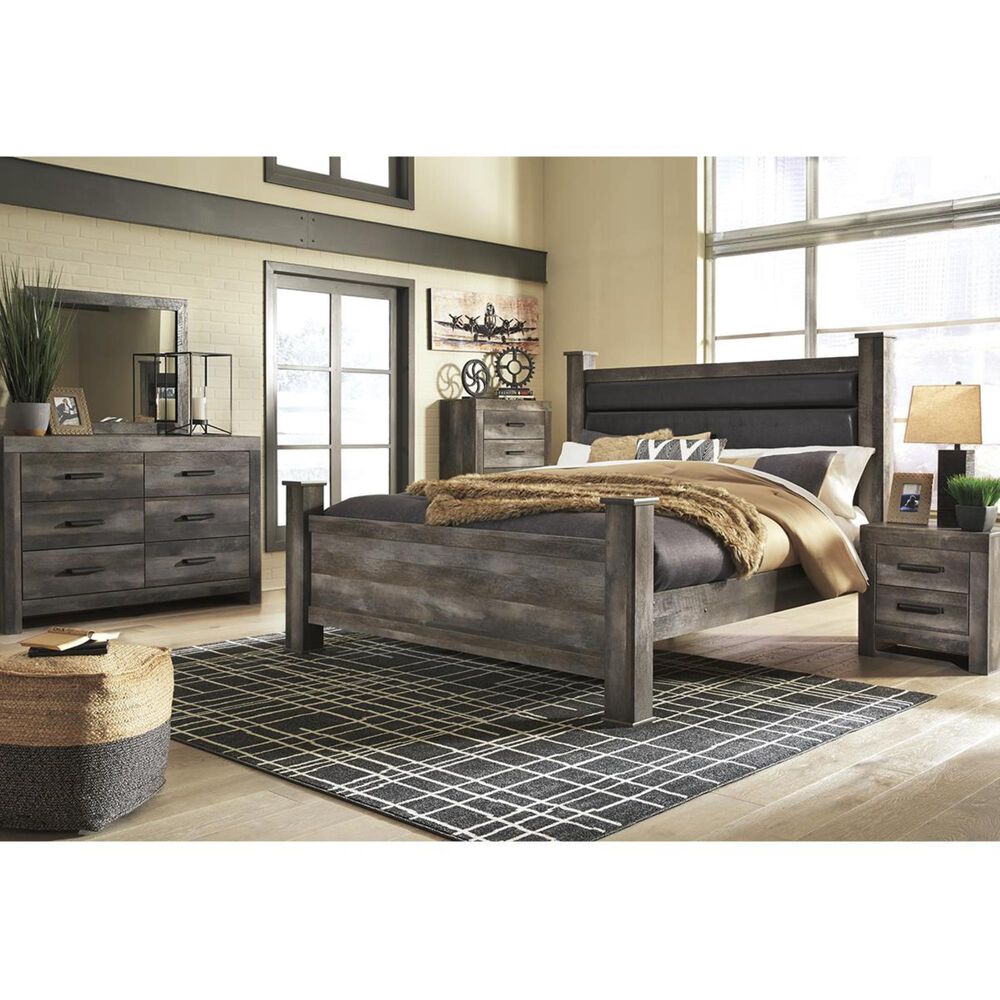 Signature Design by Ashley Wynnlow King Poster Bed in Gray, , large