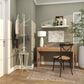 Maple and Jade 12-Hook Freestanding Coat Rack with Umbrella Storage Base in Distressed White, , large