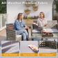 HOMLUX 4-Piece Patio Conversation Set in Light Gray, , large