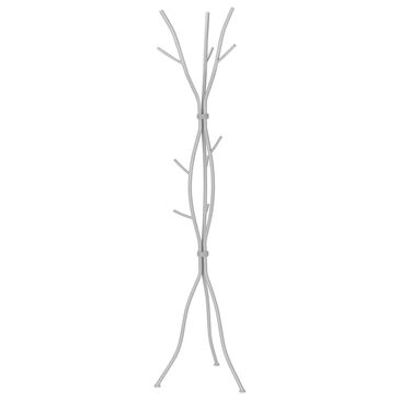 Monarch Specialties 11-Hook Coat Rack in Silver, , large