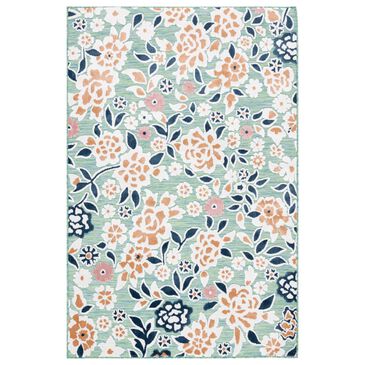 Safavieh Cabana CBN485N 4" x 6" Green and Navy Indoor/Outdoor Area Performance Rug, , large