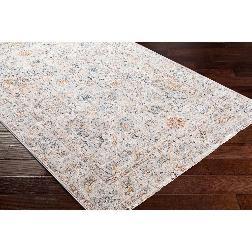 Surya Laila  LAA-2317 5&#39; x 7&#39;6&quot; Teal, Orange, Sage, Saffron, Gray and Cream Area Rug, , large