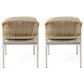 Hearth and Haven Wicker Rattan Woven Patio Dining Chair in Gray (Set of 2), , large