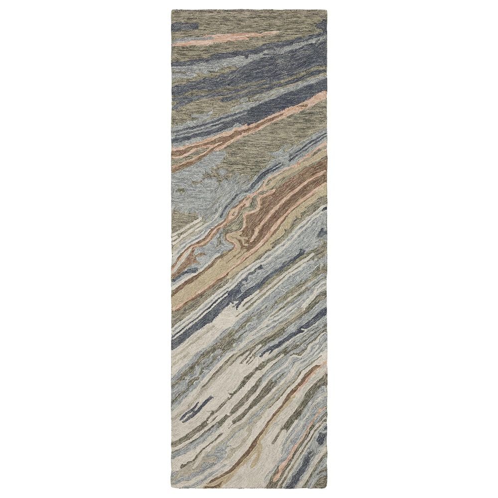 Oriental Weavers Kipton KIP04 2"6" x 8" Grey and Blue Runner, , large
