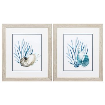 Propac "Shells & Seaweeds" Wall Art in Blue (Set of 2), , large
