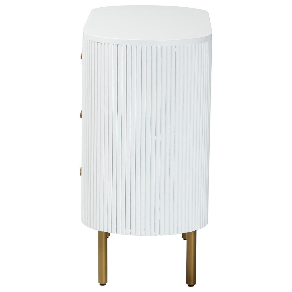 Baxton Studio Beyla 3-Drawer Dresser in White and Gold, , large