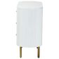 Baxton Studio Beyla 3-Drawer Dresser in White and Gold, , large