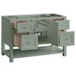 James Martin Vanities Breckenridge 48" Single Bathroom Vanity in Smokey Celadon with Single Hole 3 cm White Zeus Quartz Top and Rectangular Sink, , large