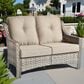HOMLUX Outdoor Rattan Loveseat with Ergonomic in Beige, , large
