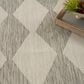 Nourison Positano Geometric Light Grey 5" x 7" Indoor/Outdoor Area Rug, , large