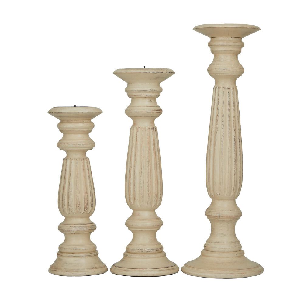 Maple and Jade 18" Candle Holder in Brown (Set of 3), , large