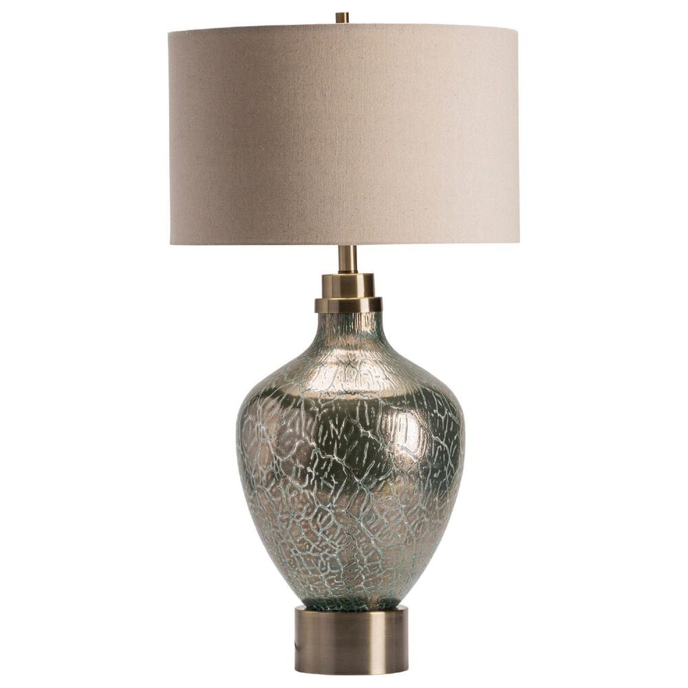 Crestview Collection Celest Table Lamp in Aqua and Antique Brass, , large