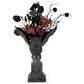 The Gerson Company 20"H Resin Halloween Owl with Floral Arrangement in Black, , large