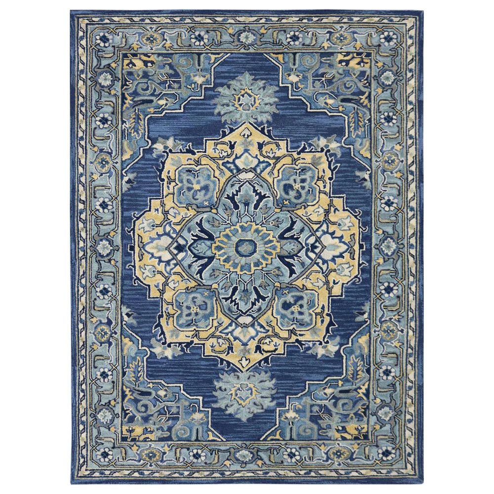 Amerr Boho 5" x 8" Steel Blue Area Rug, , large